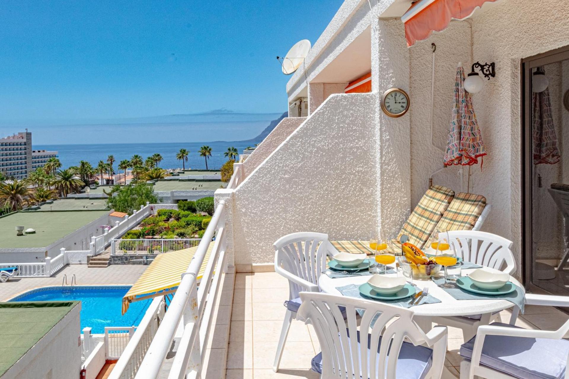 Sunny Oceanview Terrace By Dream Homes Tenerife Acantilado de los Gigantes Kültér fotó